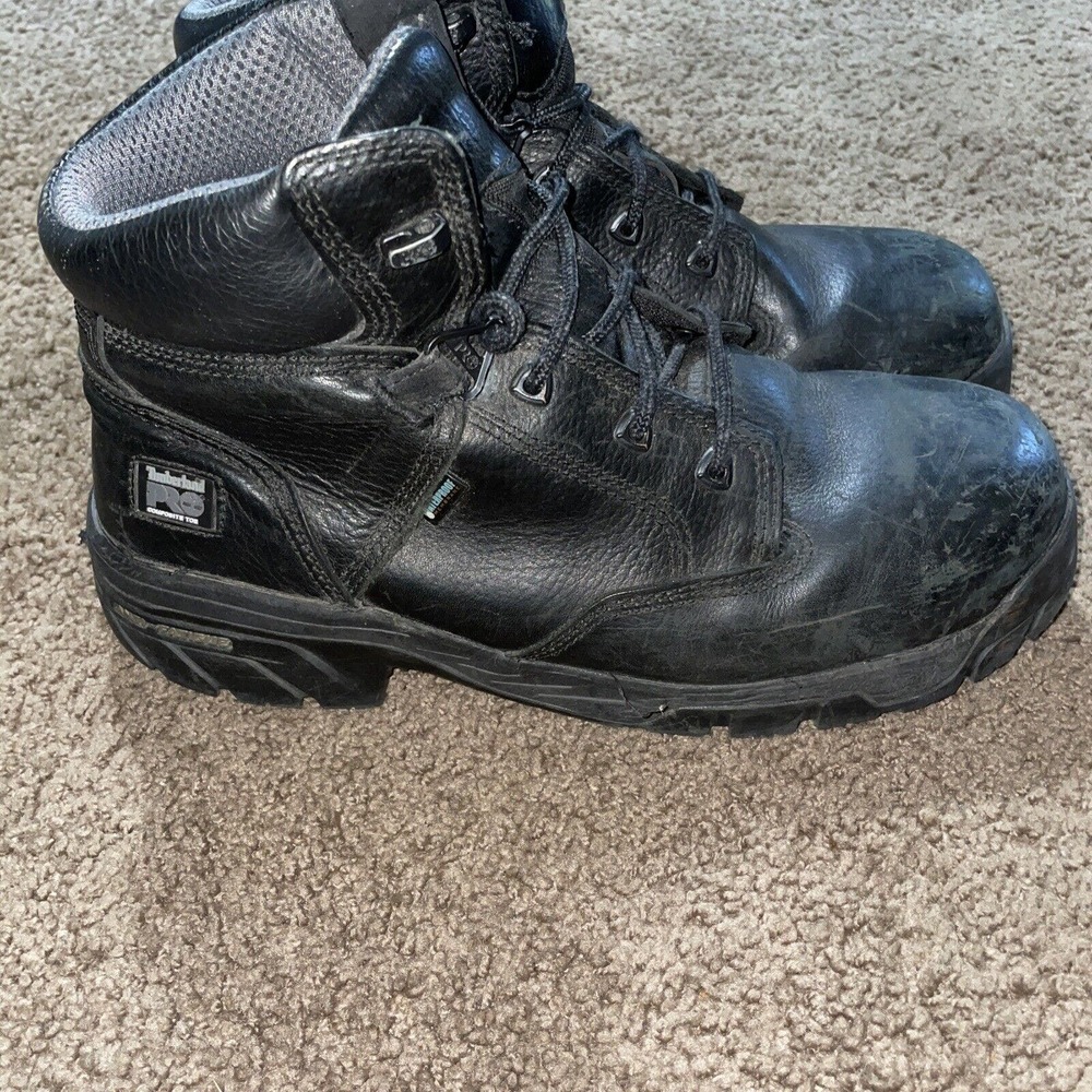 TIMBERLAND PRO Men Boots Black 87517 CompToe/Anti-Fatigue/WaterProof‎ 11.5M